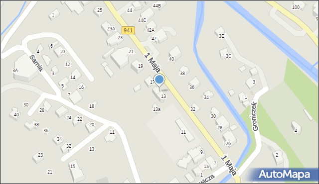 Wisła, 1 Maja, 15, mapa Wisła