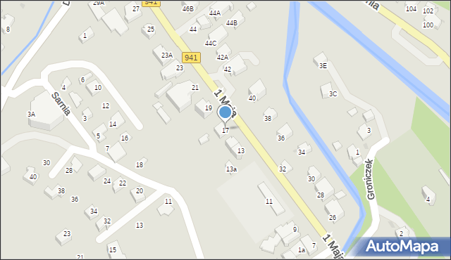 Wisła, 1 Maja, 17, mapa Wisła