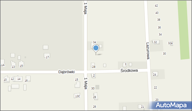 Włosienica, 1 Maja, 32, mapa Włosienica