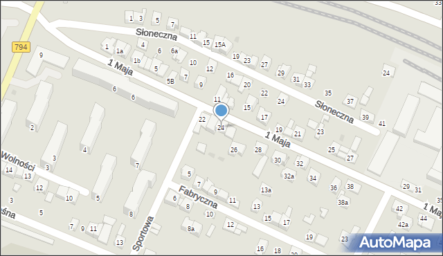 Wolbrom, 1 Maja, 24, mapa Wolbrom