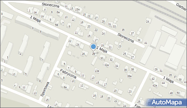 Wolbrom, 1 Maja, 28, mapa Wolbrom