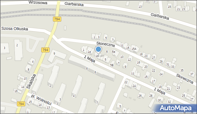 Wolbrom, 1 Maja, 3, mapa Wolbrom