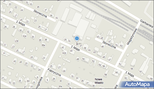 Wolbrom, 1 Maja, 35, mapa Wolbrom