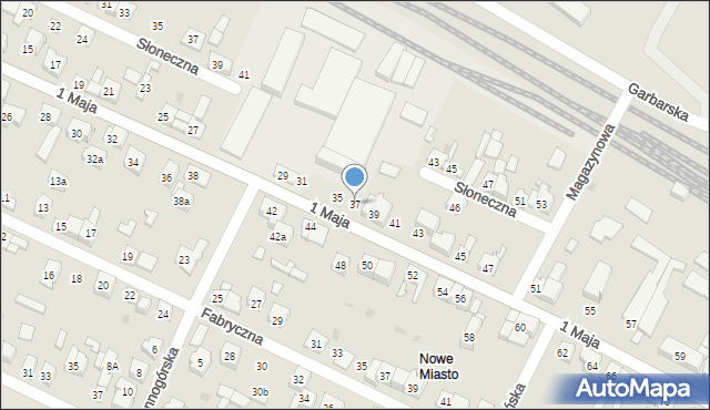 Wolbrom, 1 Maja, 37, mapa Wolbrom