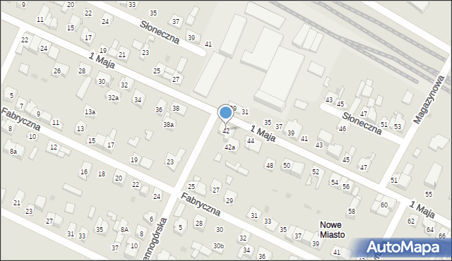 Wolbrom, 1 Maja, 42, mapa Wolbrom