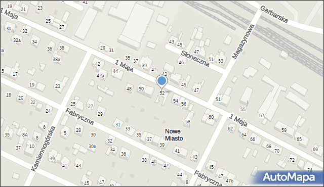 Wolbrom, 1 Maja, 52, mapa Wolbrom