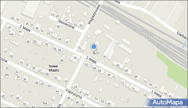 Wolbrom, 1 Maja, 55, mapa Wolbrom