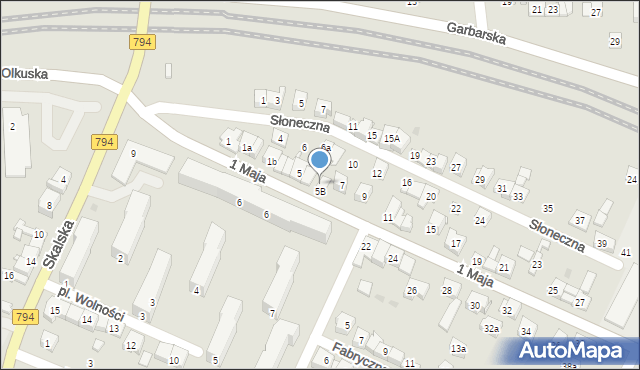 Wolbrom, 1 Maja, 5a, mapa Wolbrom