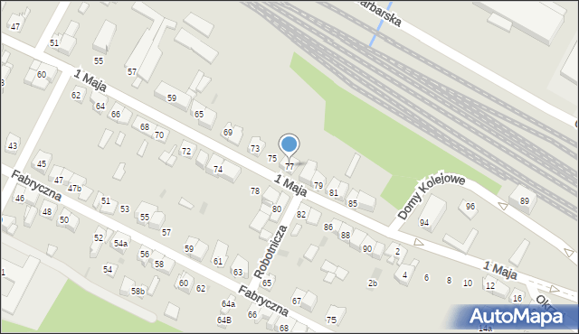 Wolbrom, 1 Maja, 77, mapa Wolbrom