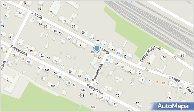 Wolbrom, 1 Maja, 78a, mapa Wolbrom