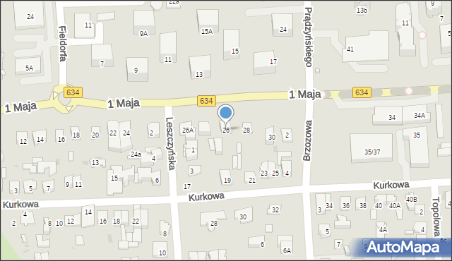 Wołomin, 1 Maja, 26, mapa Wołomin