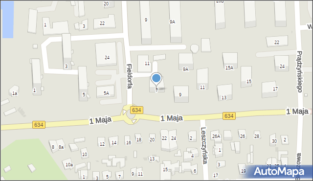 Wołomin, 1 Maja, 7, mapa Wołomin