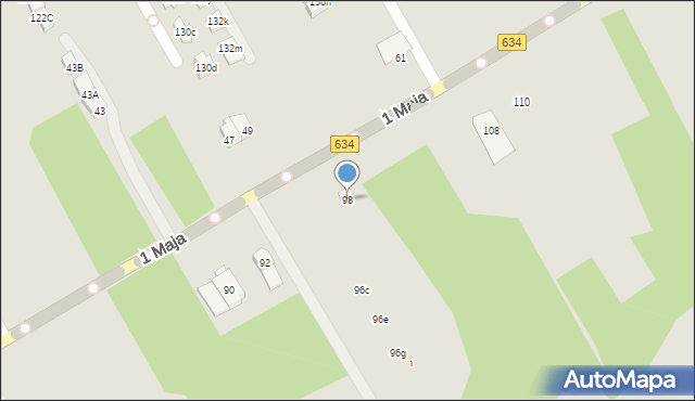 Wołomin, 1 Maja, 98, mapa Wołomin