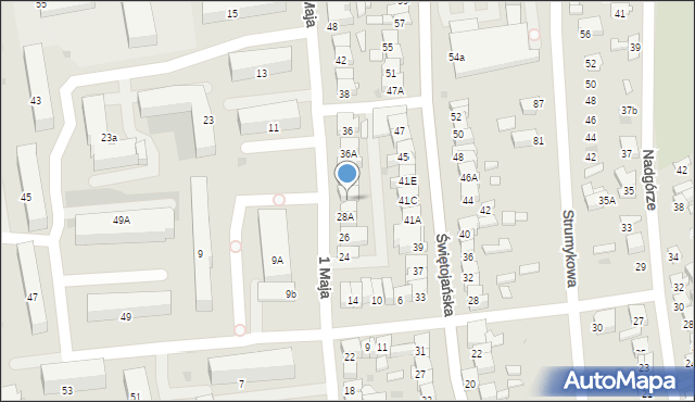 Wyszków, 1 Maja, 30, mapa Wyszków