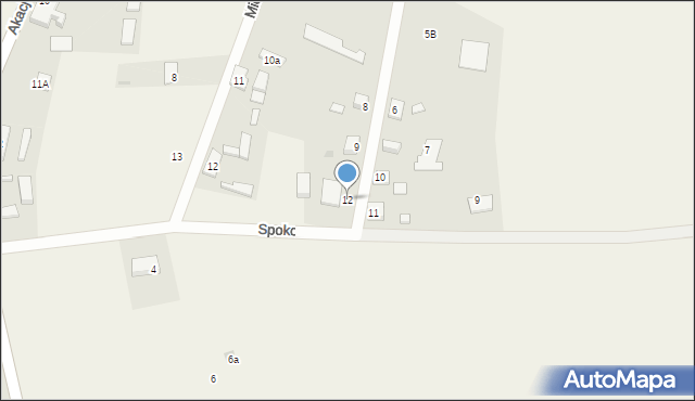 Żabice, 1 Maja, 12, mapa Żabice