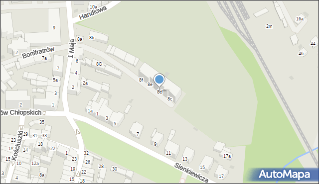 Ząbkowice Śląskie, 1 Maja, 8d, mapa Ząbkowice Śląskie