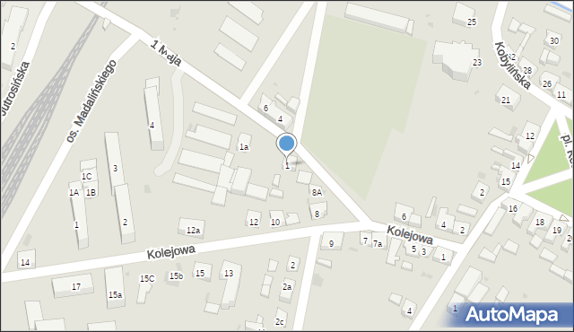 Zduny, 1 Maja, 1, mapa Zduny