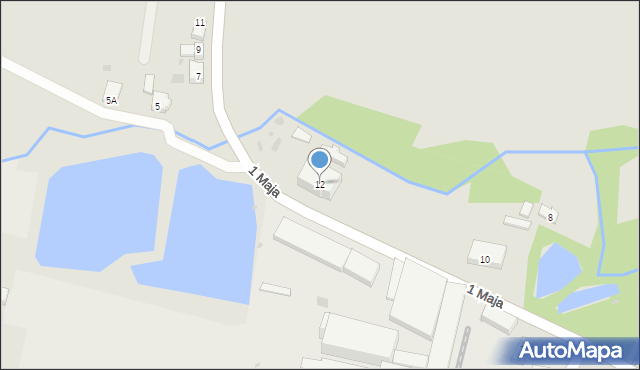 Zduny, 1 Maja, 12, mapa Zduny