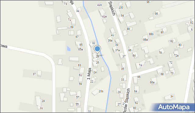 Żernica, 1 Maja, 28, mapa Żernica