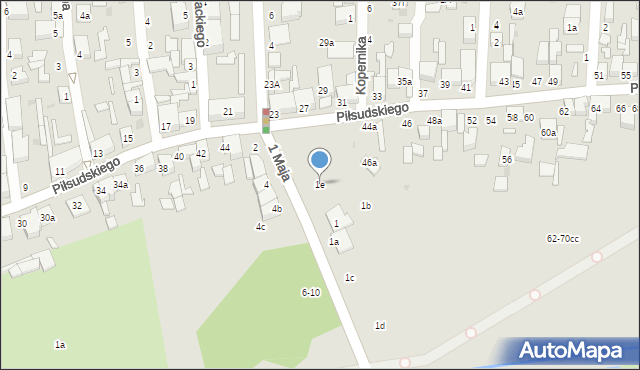 Zgierz, 1 Maja, 1e, mapa Zgierz