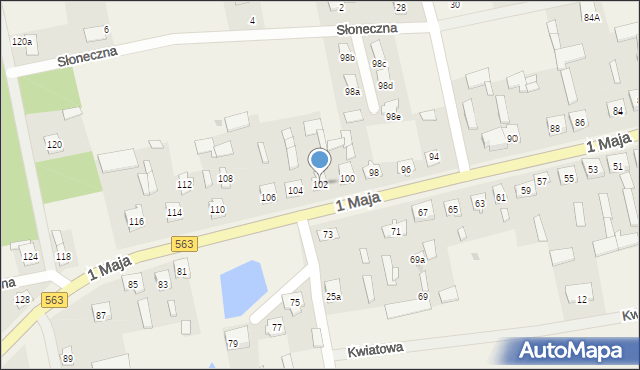 Zielona, 1 Maja, 102, mapa Zielona