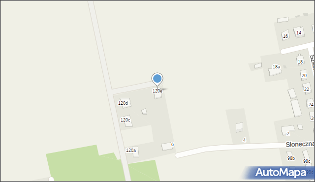 Zielona, 1 Maja, 120e, mapa Zielona