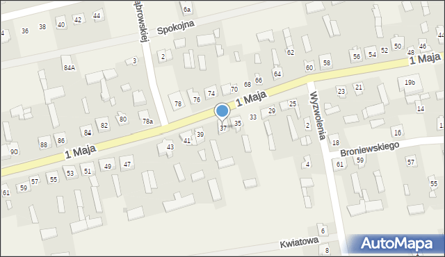 Zielona, 1 Maja, 37, mapa Zielona