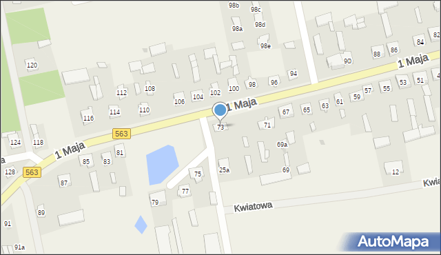 Zielona, 1 Maja, 73, mapa Zielona