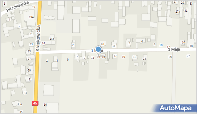 Źlinice, 1 Maja, 13, mapa Źlinice