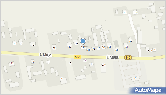 Żółkiewka-Osada, 1 Maja, 28A, mapa Żółkiewka-Osada