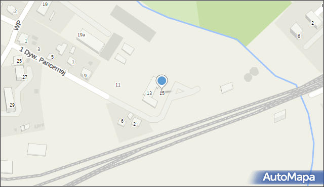 Żurawica, 1 Dywizji Pancernej, 15, mapa Żurawica