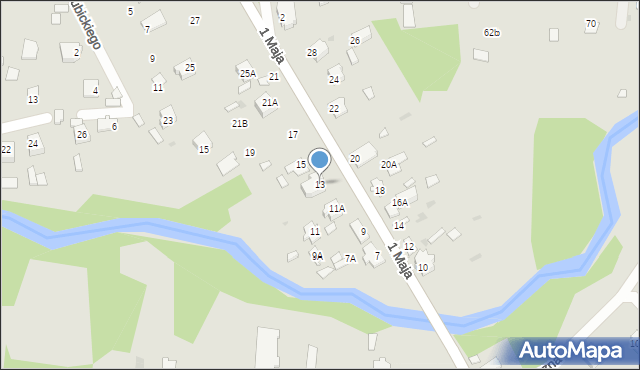 Zwierzyniec, 1 Maja, 13, mapa Zwierzyniec