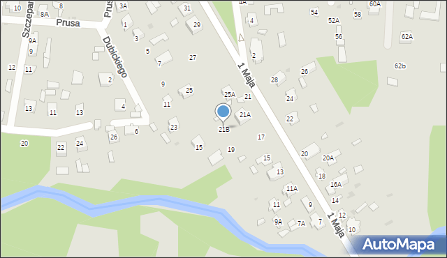 Zwierzyniec, 1 Maja, 21B, mapa Zwierzyniec