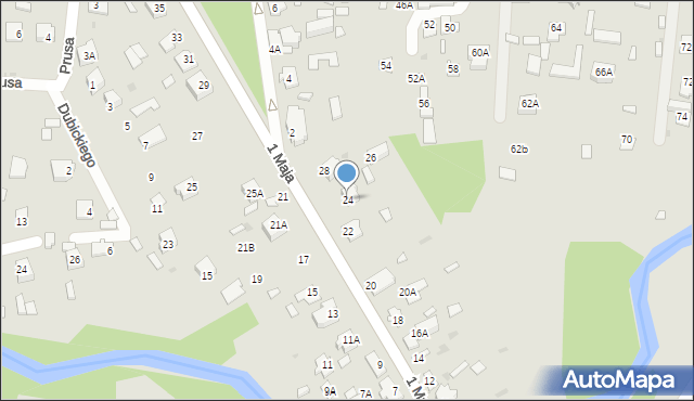 Zwierzyniec, 1 Maja, 24, mapa Zwierzyniec