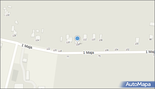 Żychlin, 1 Maja, 114, mapa Żychlin