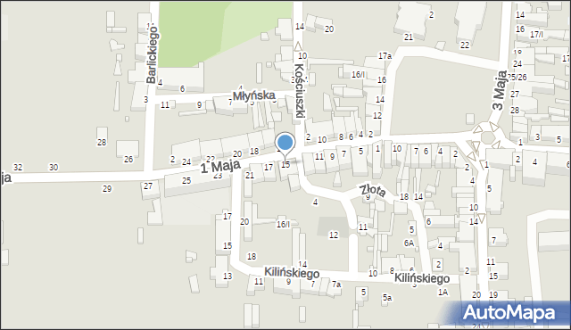 Żychlin, 1 Maja, 15, mapa Żychlin