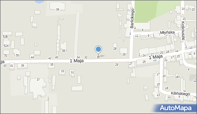 Żychlin, 1 Maja, 30, mapa Żychlin