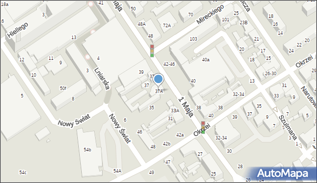 Żyrardów, 1 Maja, 37A, mapa Żyrardów