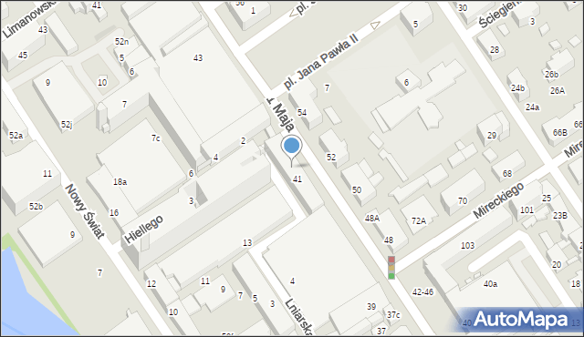 Żyrardów, 1 Maja, 41b, mapa Żyrardów