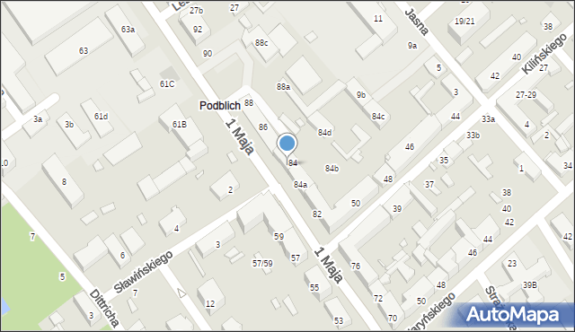 Żyrardów, 1 Maja, 84e, mapa Żyrardów