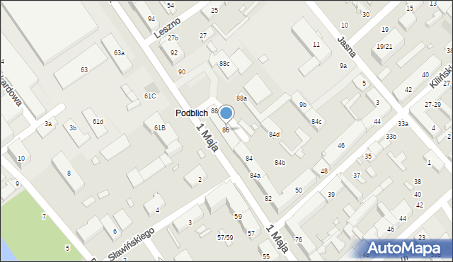 Żyrardów, 1 Maja, 86, mapa Żyrardów