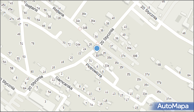Bochnia, 20 Stycznia, 33, mapa Bochni