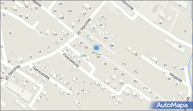 Bochnia, 20 Stycznia, 35e, mapa Bochni