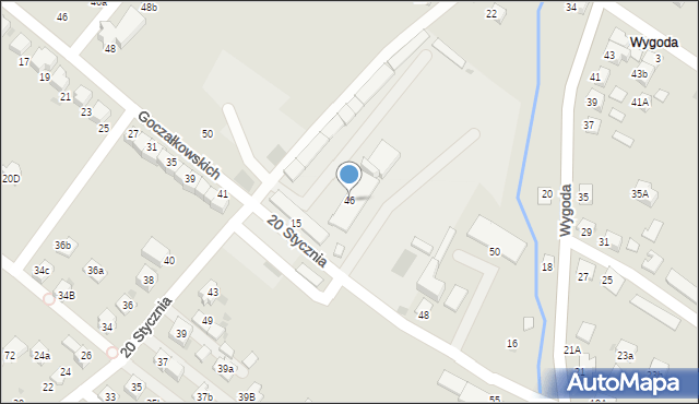 Bochnia, 20 Stycznia, 46, mapa Bochni
