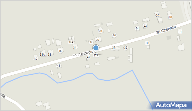 Brzostek, 20 Czerwca, 37A, mapa Brzostek