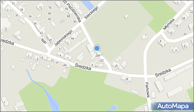 Kórnik, 20 Października, 100, mapa Kórnik