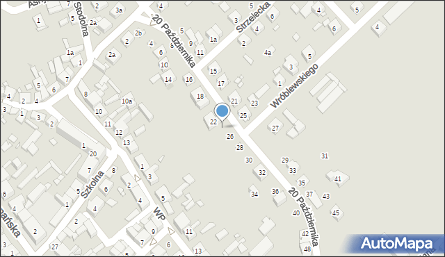 Kórnik, 20 Października, 24, mapa Kórnik