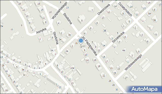 Kórnik, 20 Października, 4, mapa Kórnik