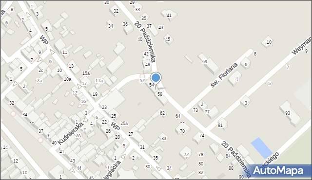 Kórnik, 20 Października, 56, mapa Kórnik