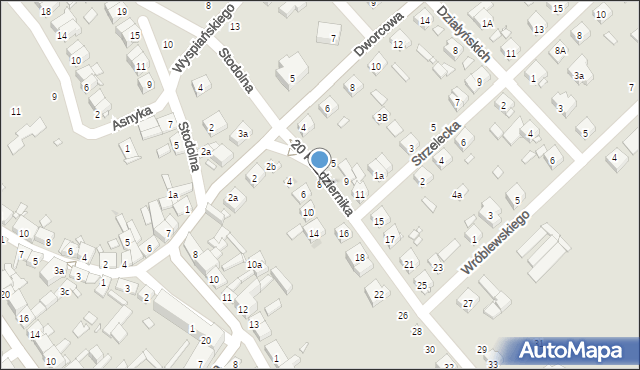 Kórnik, 20 Października, 8, mapa Kórnik